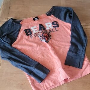 Chicago Bears Off Shoulder Long Sleeve Tee for Effortless Style